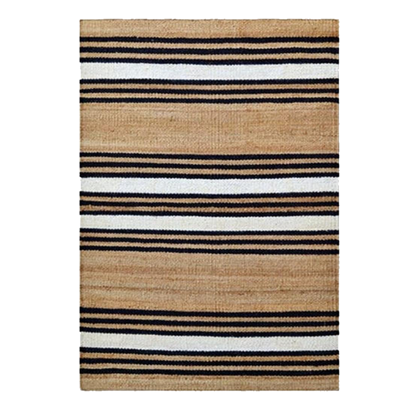 Hemp Hand Woven Rug _ Stripe Estelle