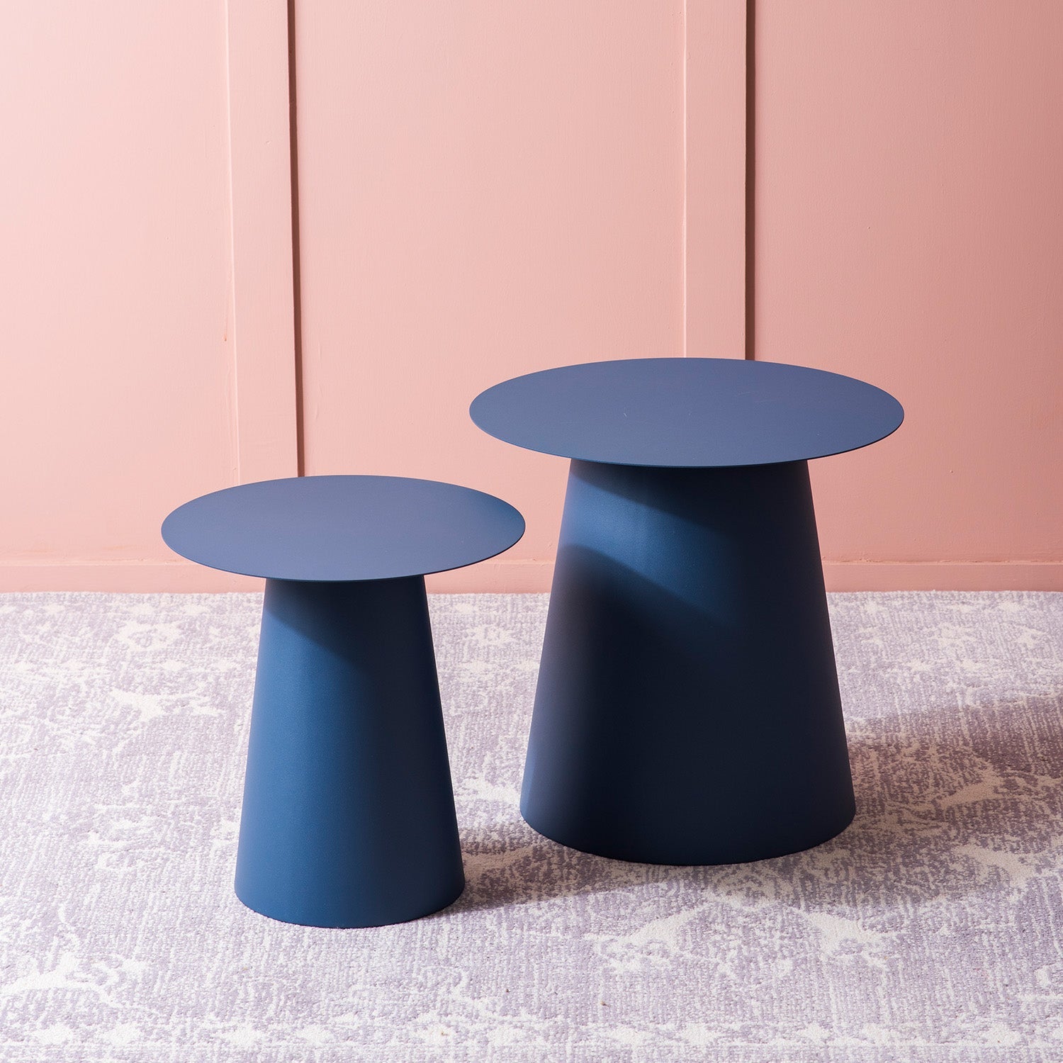 Blue Canyon Metallic End Table Set of 2 | Nestroots
