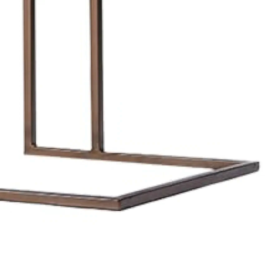 Home Tag Iron Marble End Table - Modern Marble Side Table with Sophisticated Black Marble Top, Durable Golden Metal Frame, Minimalist Design, and Easy to Clean Surface by Home Tag Decors