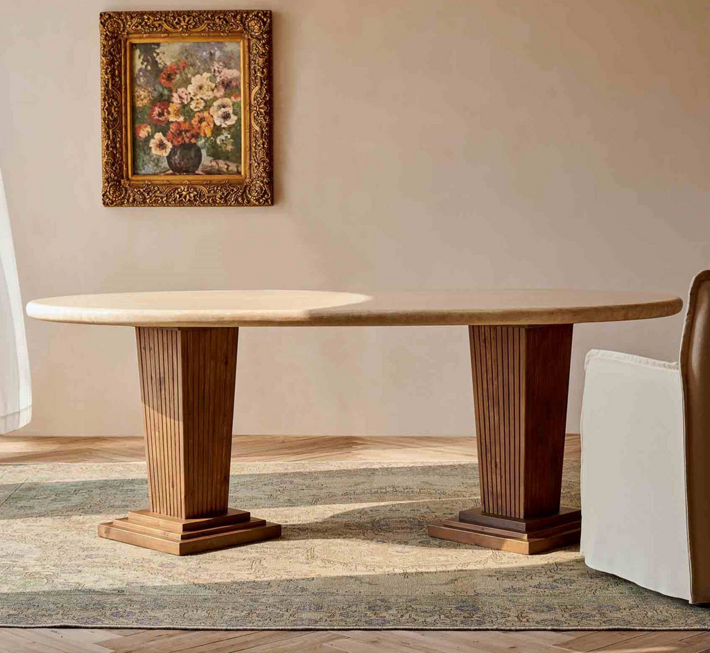 Roman Wooden Dining Table Set