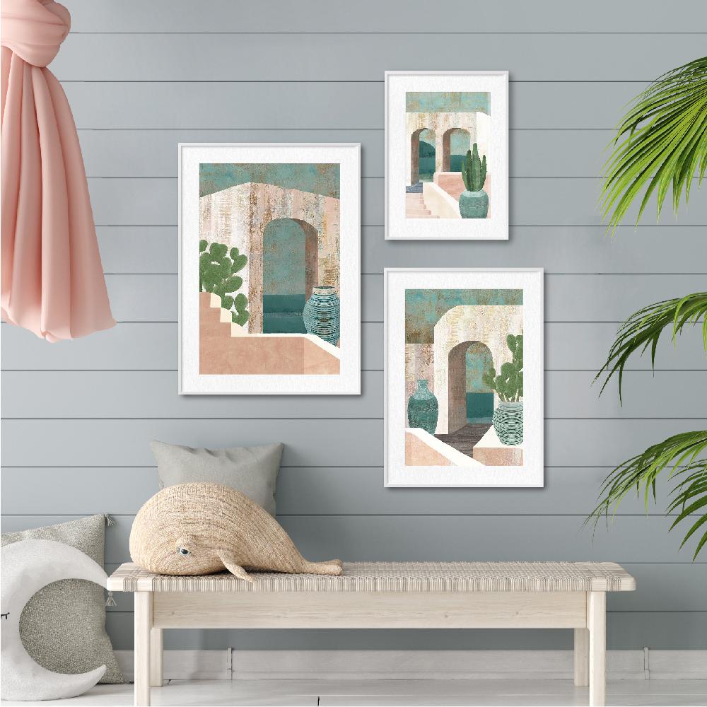 Gallery Wall Art: Sunbaked Archway | Set of 3