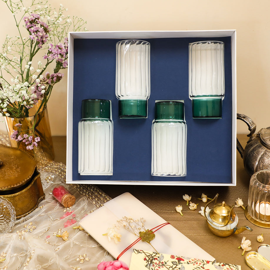 Gift Box: Highball Block Glass (Set of 4)