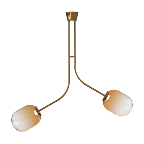 2 Module Bent Candy Chandelier