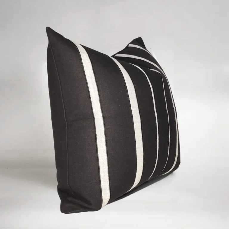 Path Applique – Black and white cushion