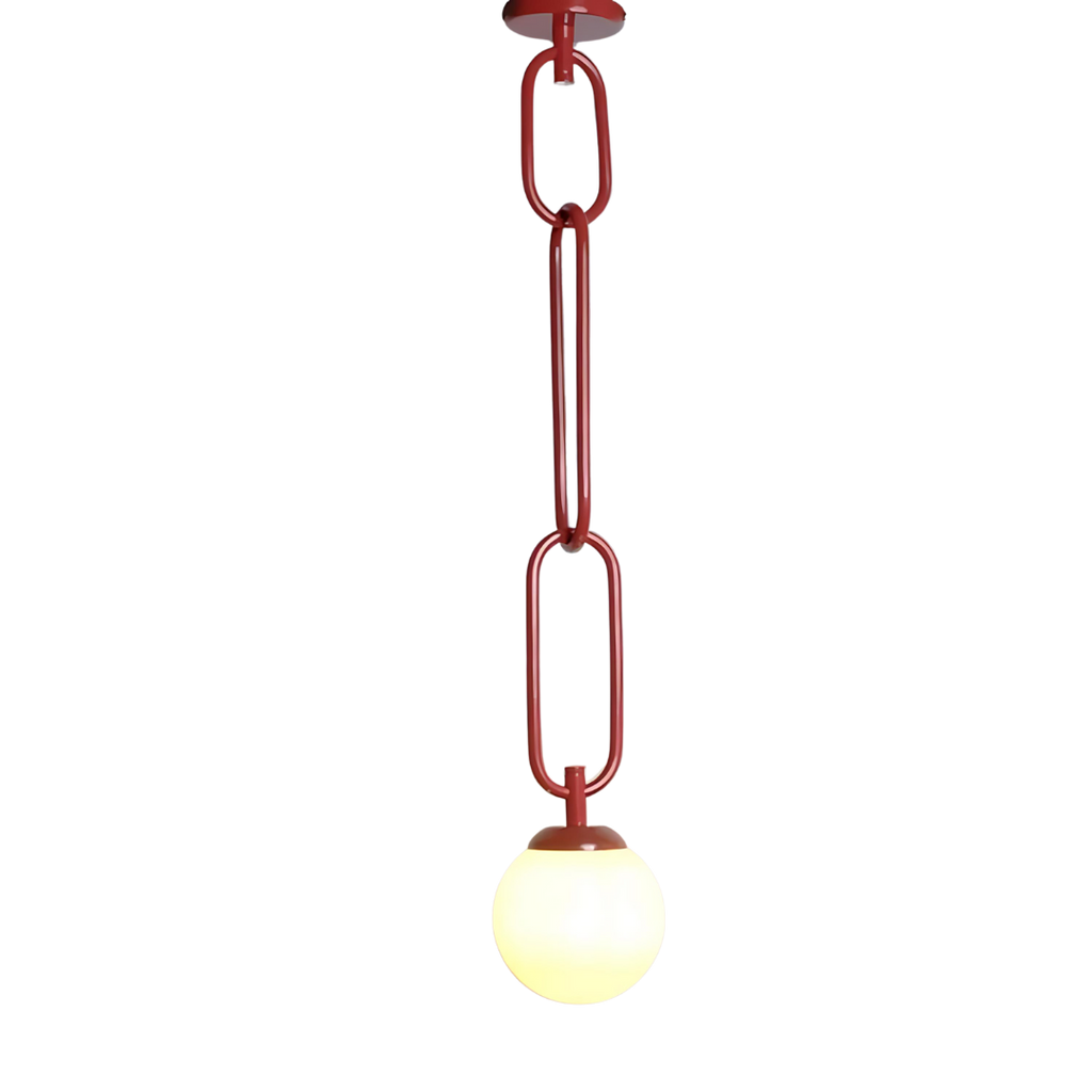 Chain Link Torus Red Ceiling Light