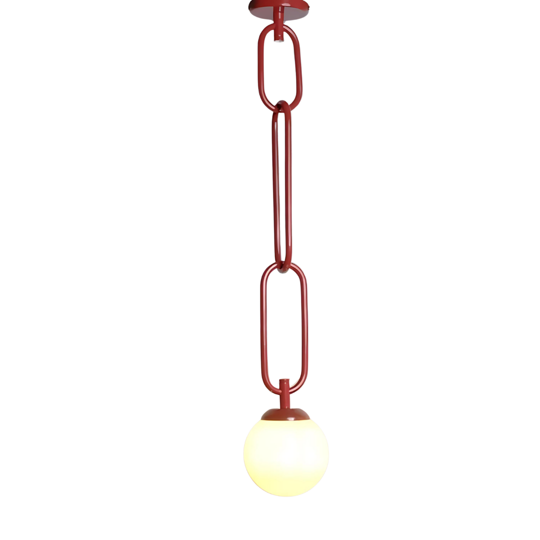 Chain Link Torus Red Ceiling Light