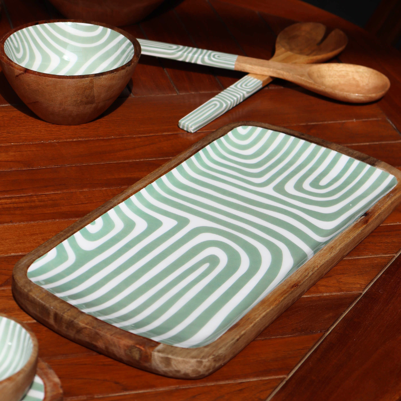 Jade Mango Wood Serving Tray