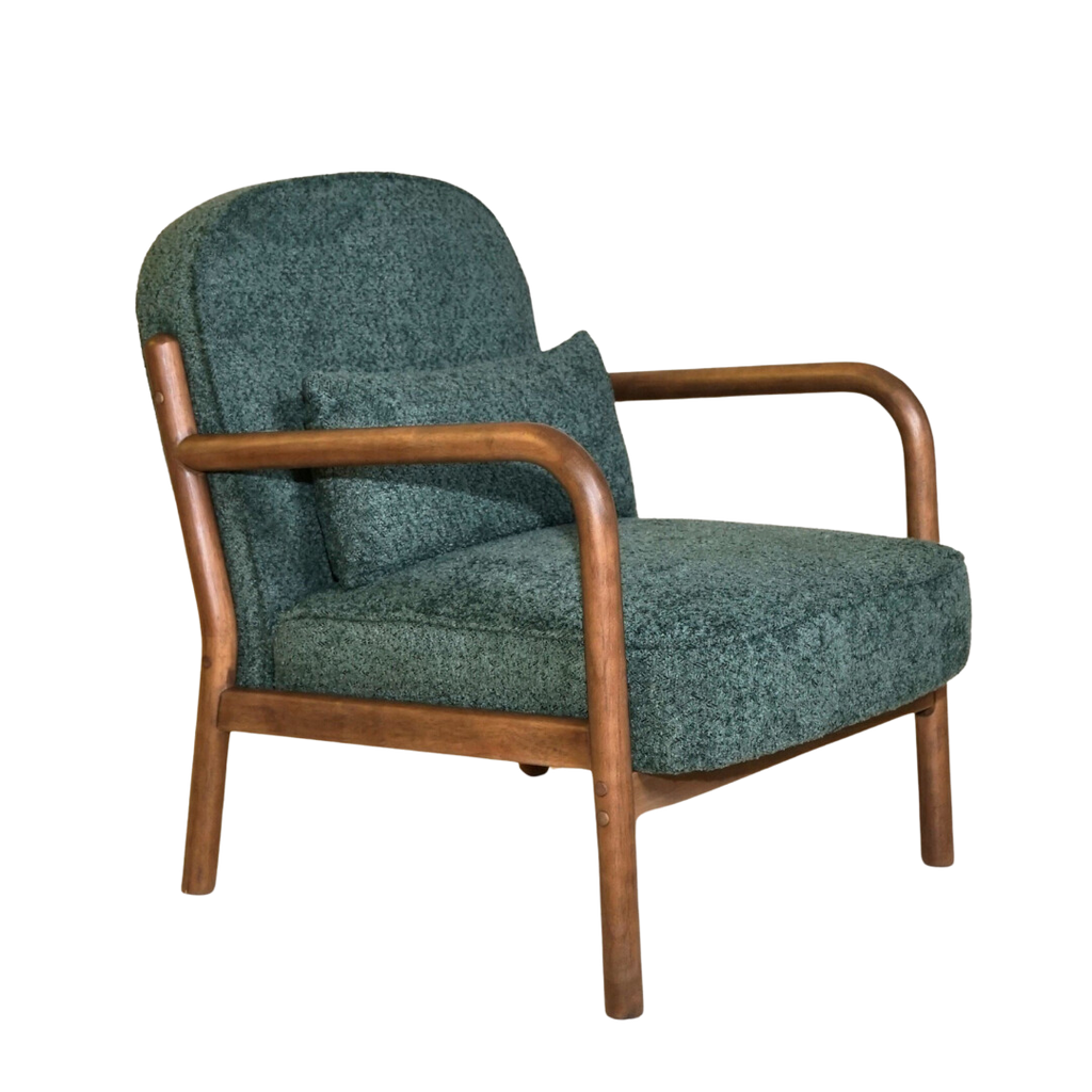 Elara Bouclé Armchair - Green