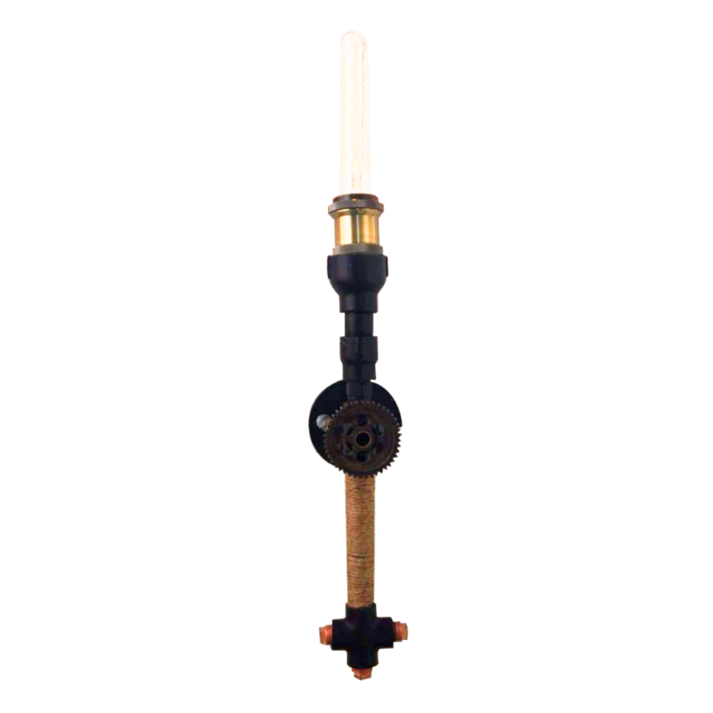 Gear Accent Industrial Rope Wall Lamp