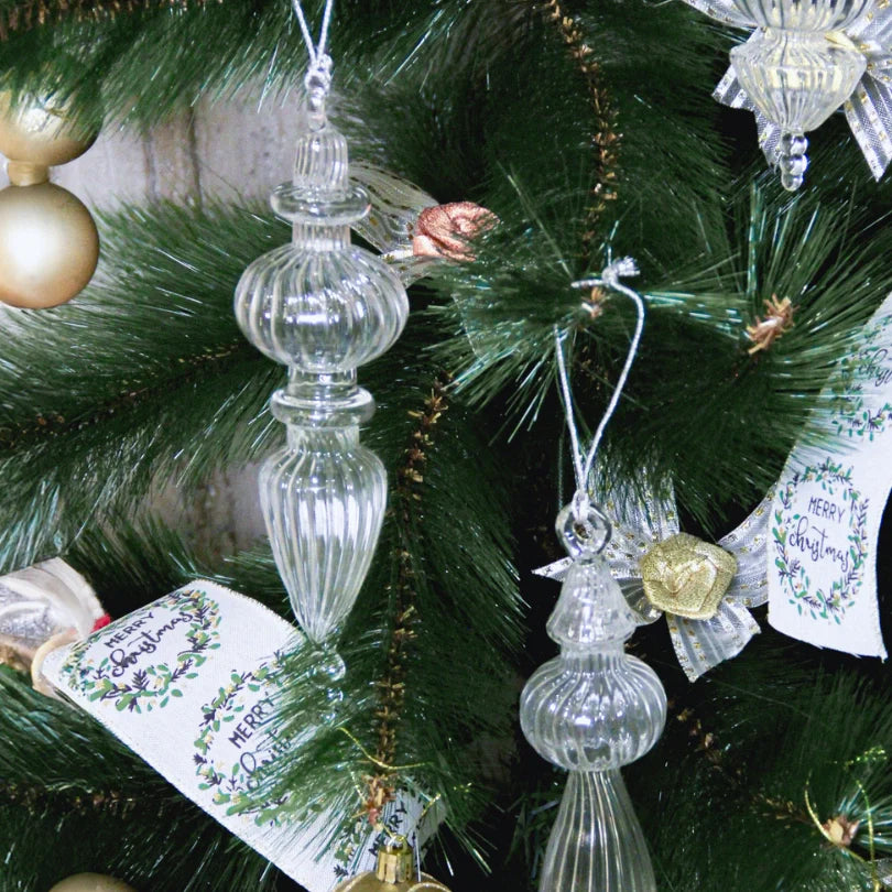 Christmas Glass Ornaments (6 pc)