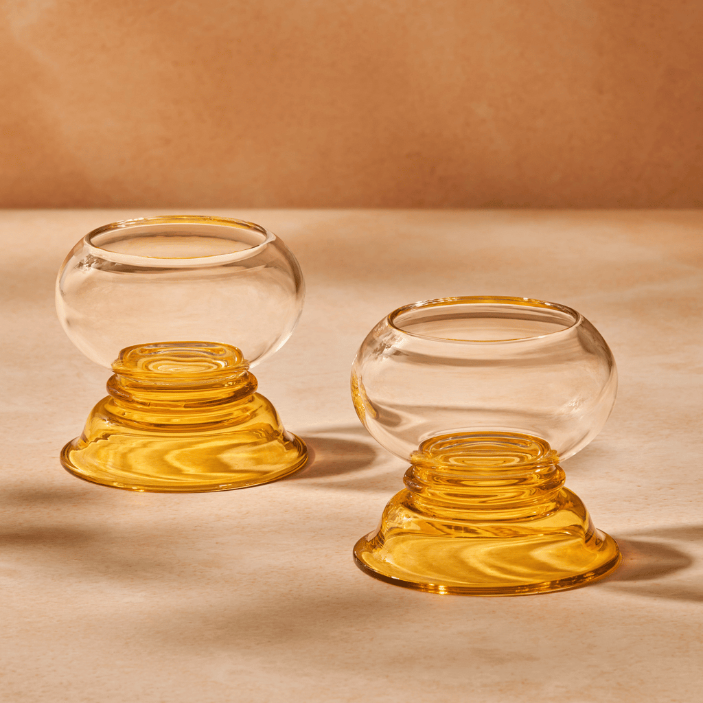 Kanak Yellow Clear Votive (Set of 2)