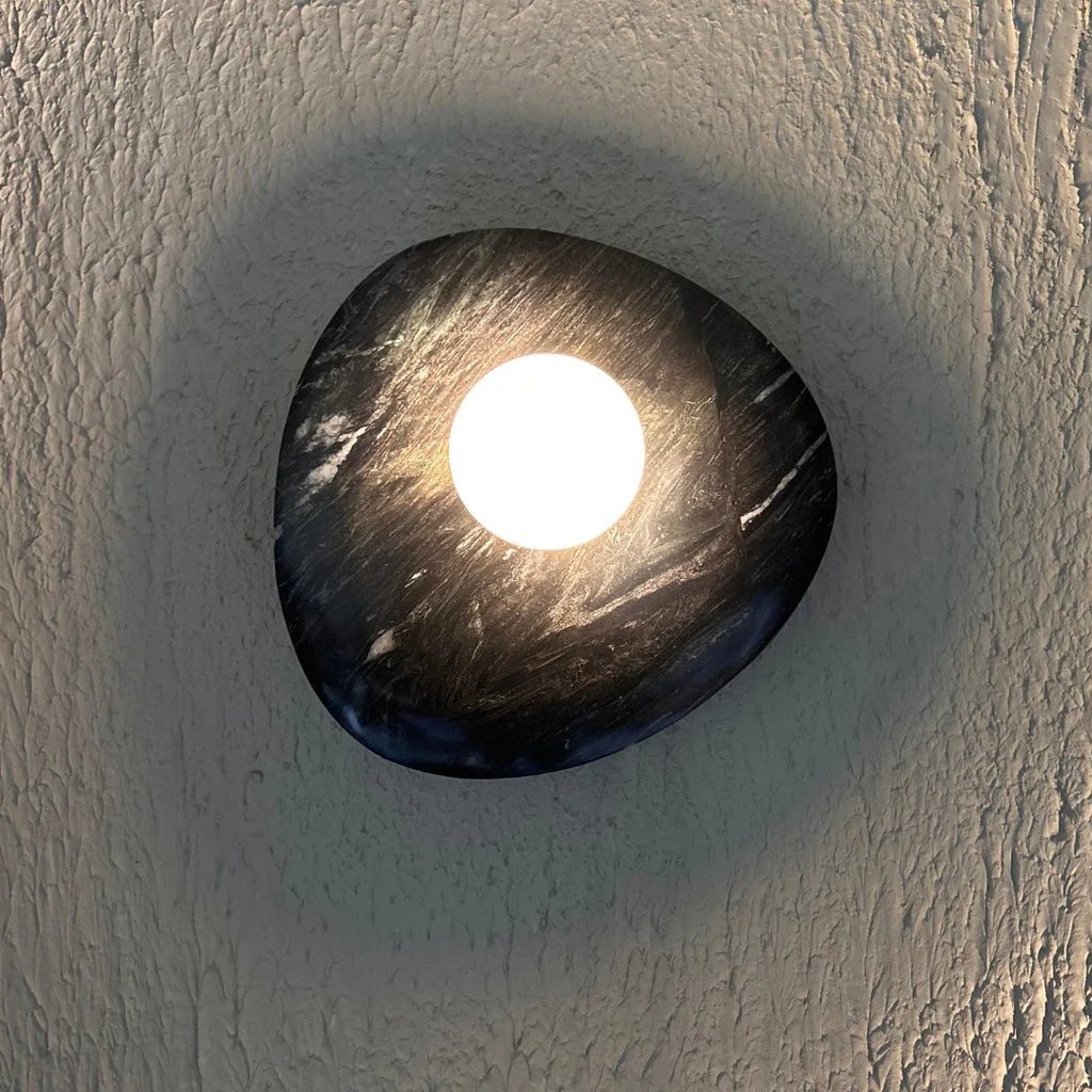 Aureole Textured Black Wall Light
