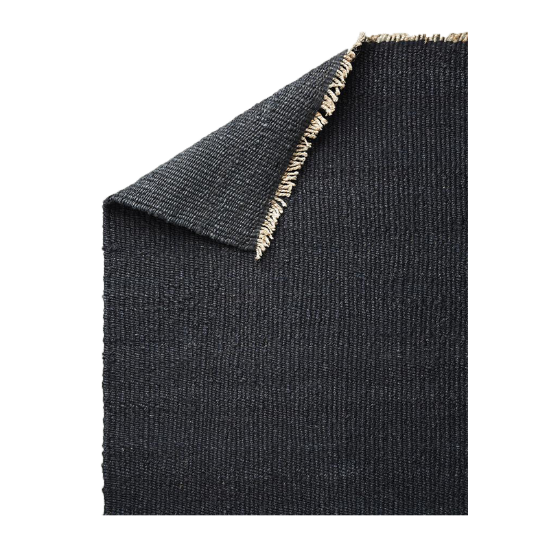 Hemp Handwoven Rug_ Panja Black