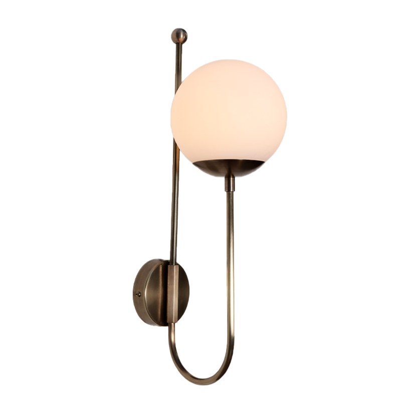 J Wall Sconce Glass Globe