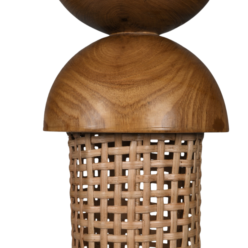 Mopong Teak Cane Pendant Lamp