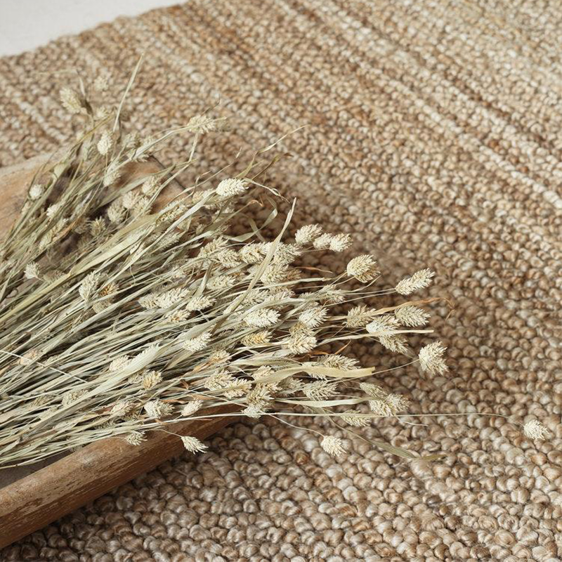 Hemp Hand Woven Rug: Natural Loop