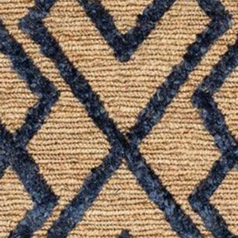Hemp Handwoven Rug _ Wales Navy Blue