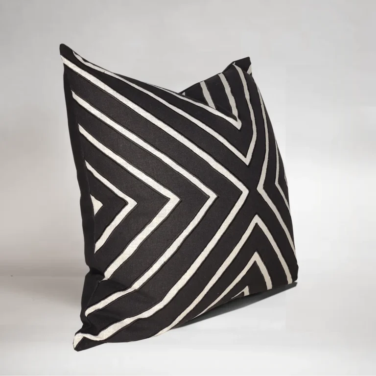 Monolyth Applique – Black and white cushion