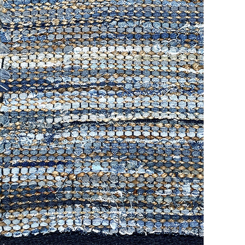 Denim & Hemp Handwoven Rug _ Mezclilla