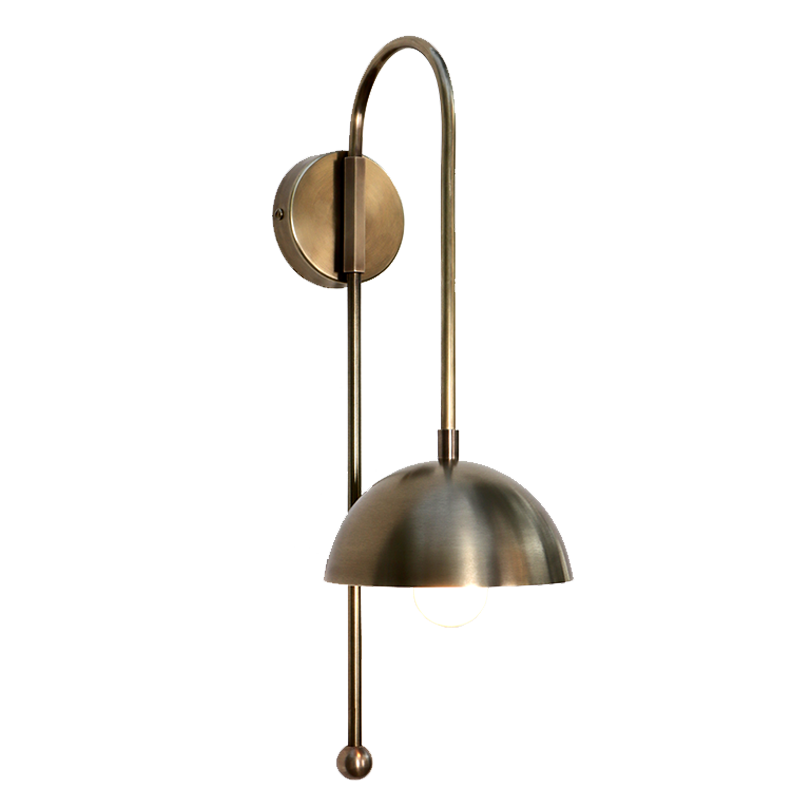 A Wall Sconce Brass Dome