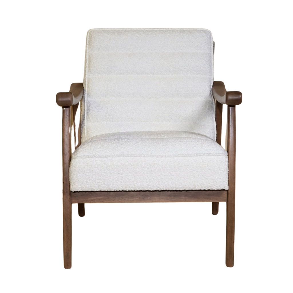 Rhea Bouclé Armchair - White