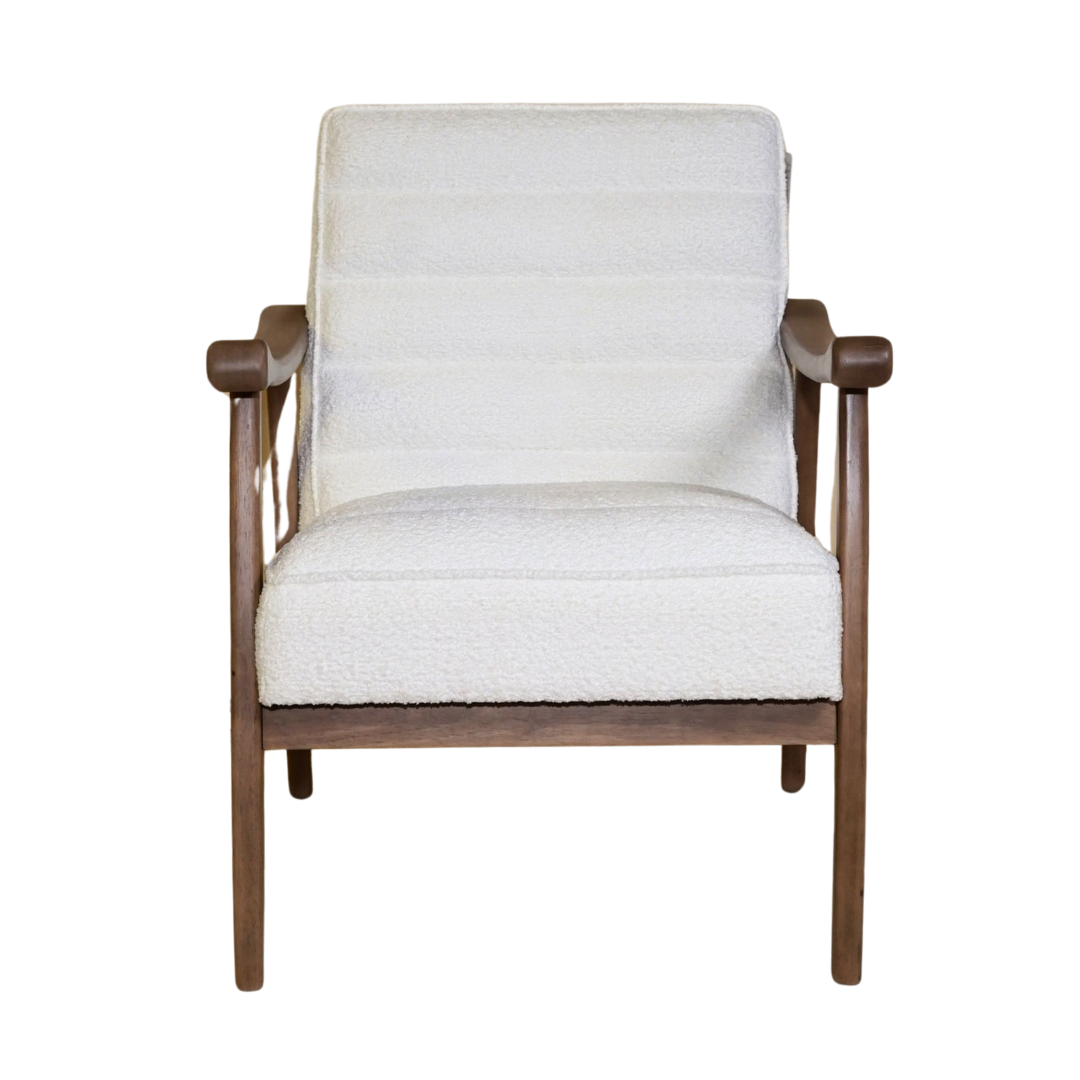Rhea Bouclé Armchair - White
