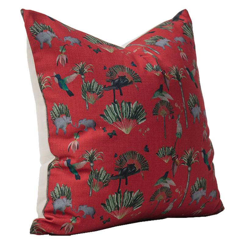 Crimson Palm Forest Print