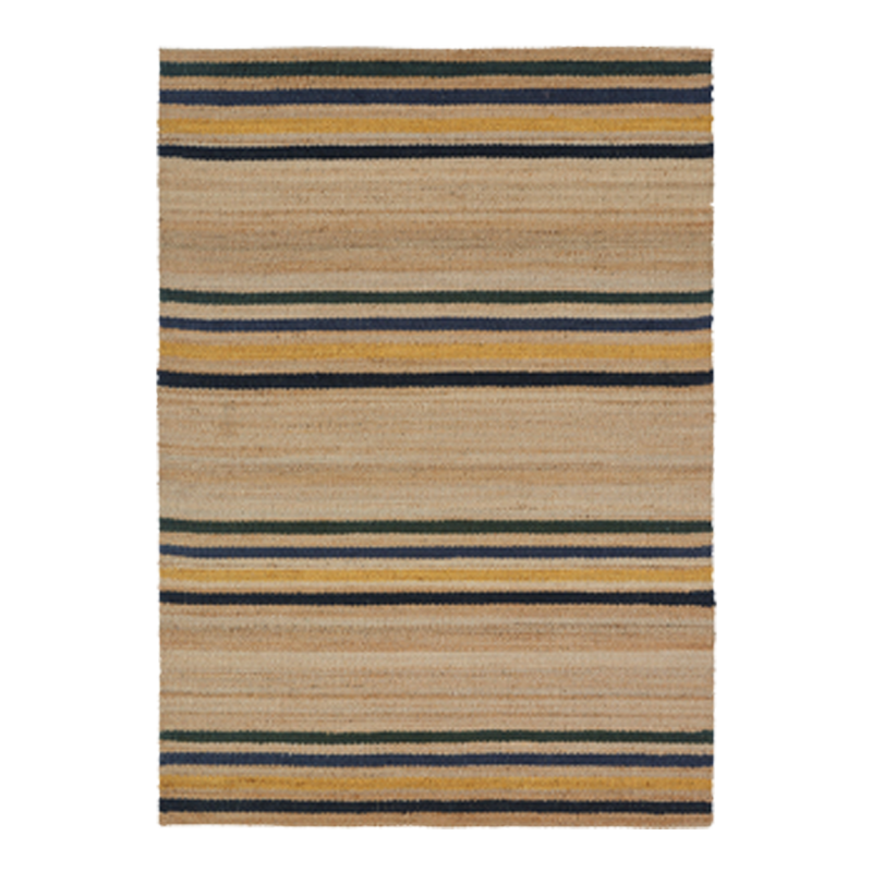 Hemp HandWoven Rug _Multi Stripe