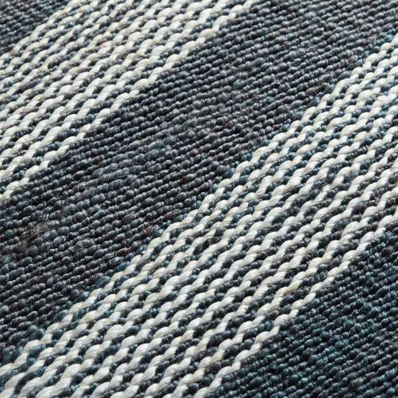 Hemp Hand Woven Rug _ Stripe Navy Egma