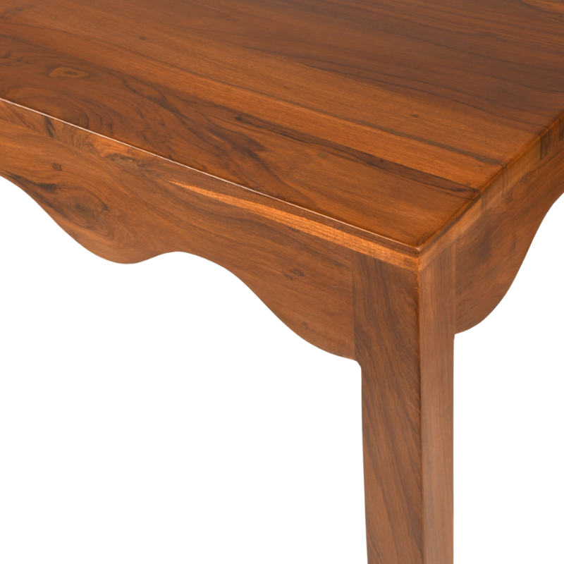 Scallop Teakwood Console Table