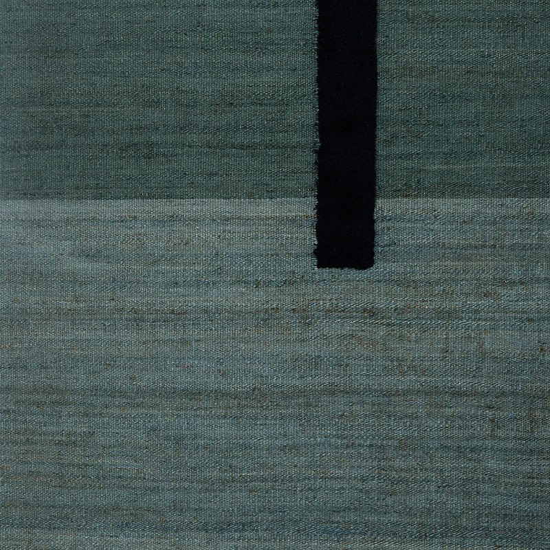 Hemp & Wool Hand knotted Carpet_Linear Grey