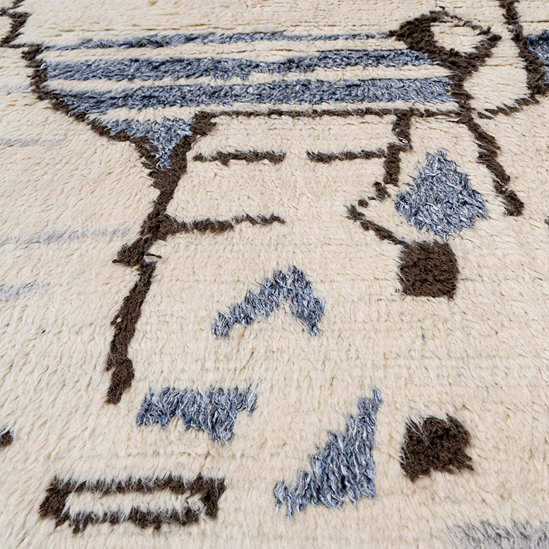 Cobalt Blue Hand-Knotted Rug