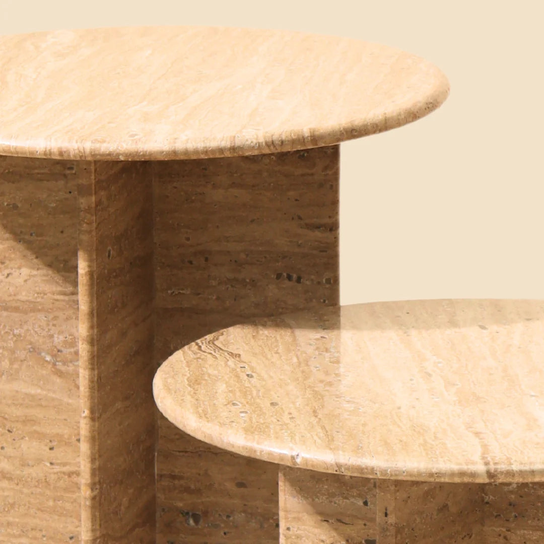 Norge Marble Table - Travertine