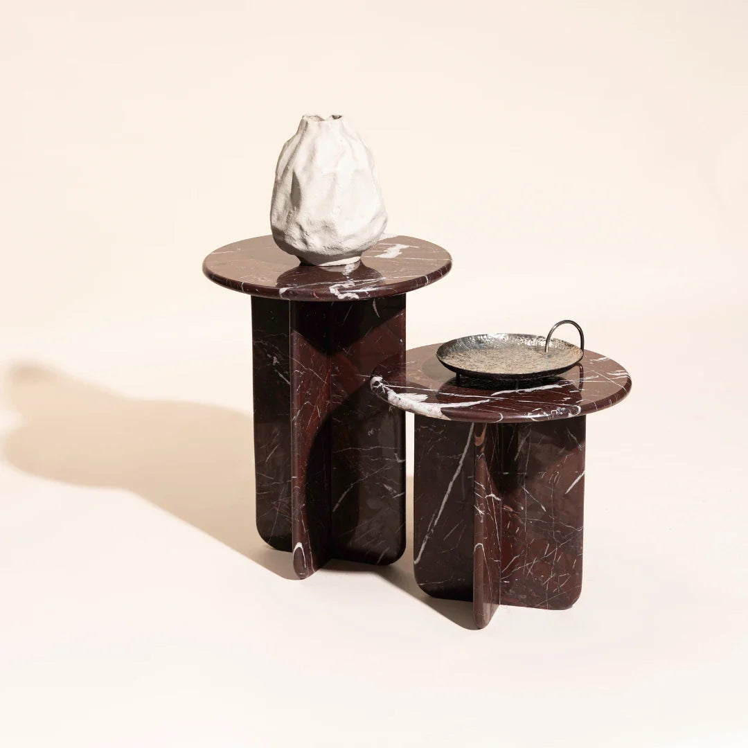 Norge Marble Table - Rosso