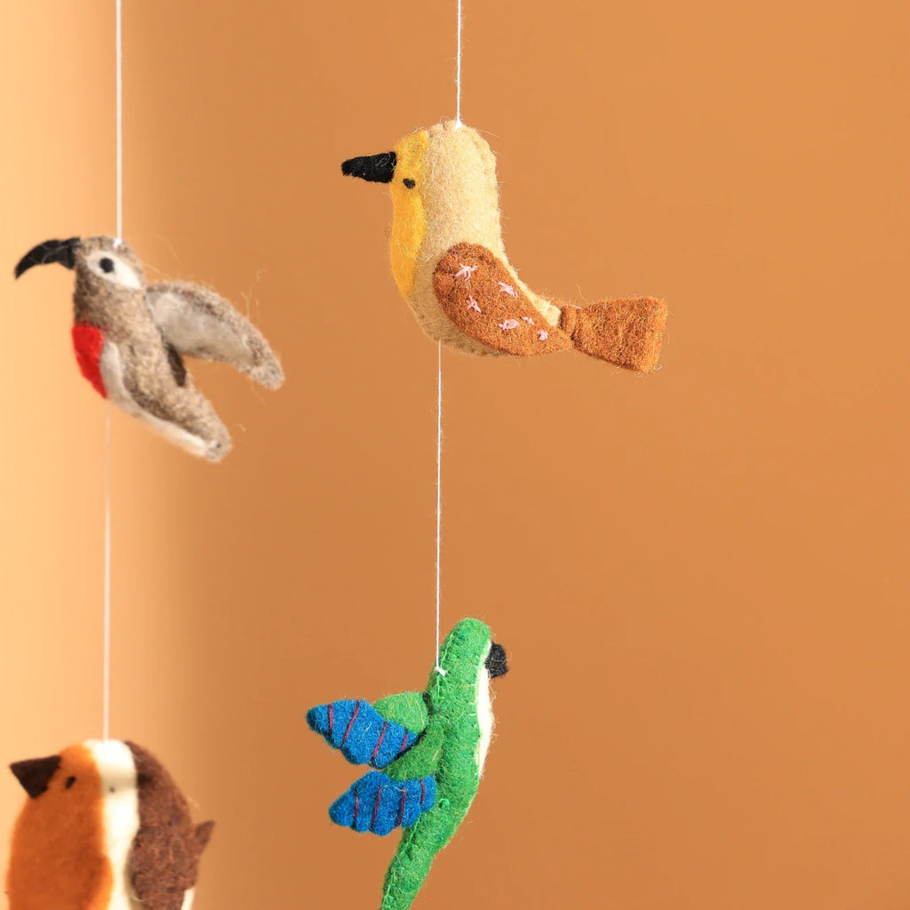 Felt Ornaments - Hanging Mobile (Birds)