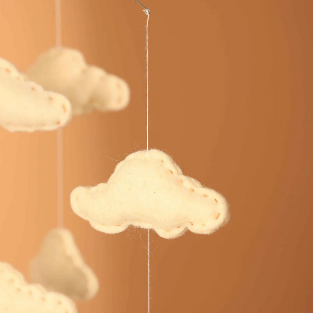 Felt Ornaments - Hanging Mobile (Cloud)