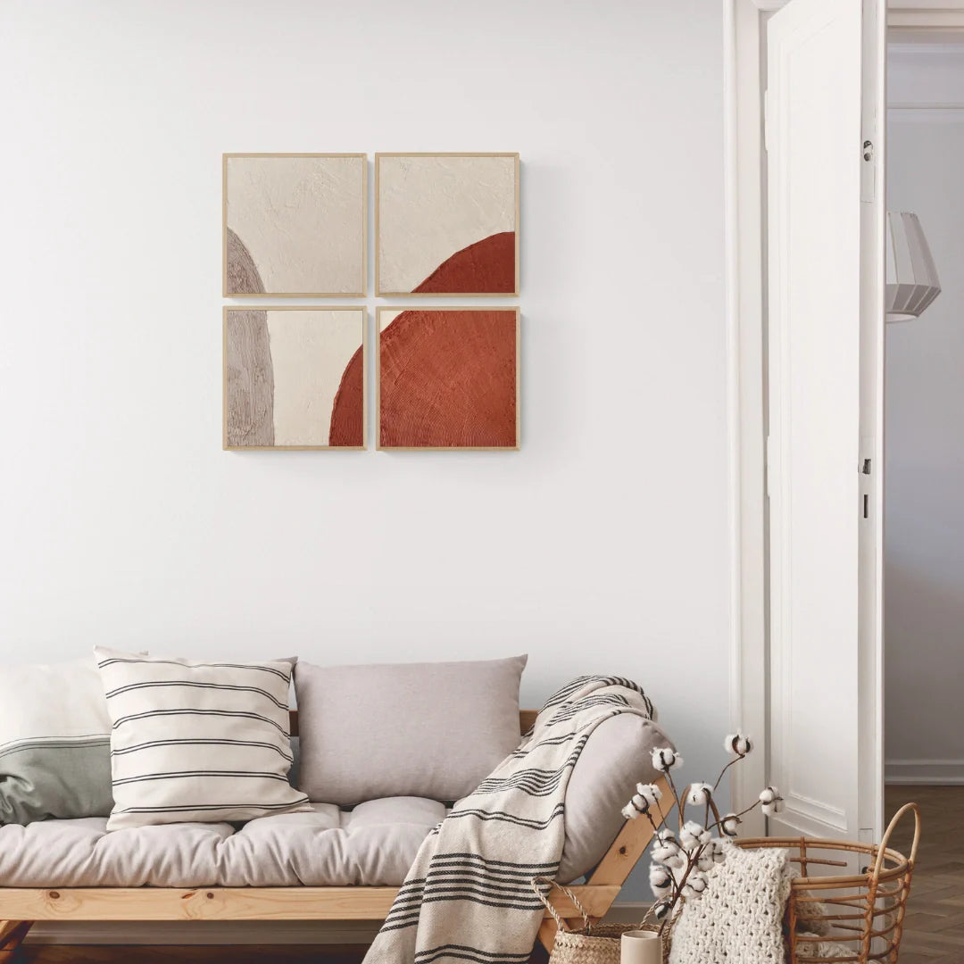 Mud Textured Wall Art (Set of 4)
