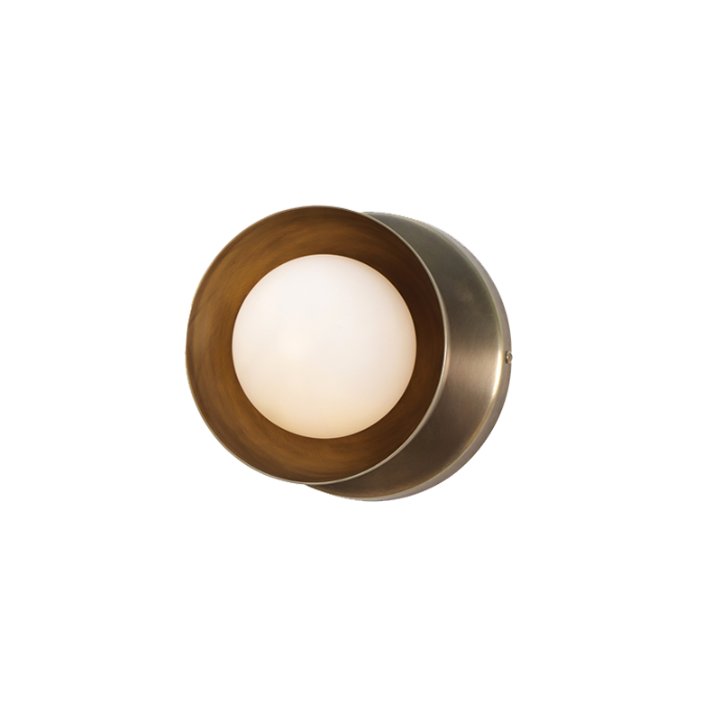 Dew Wall Sconce Small Brass Dome