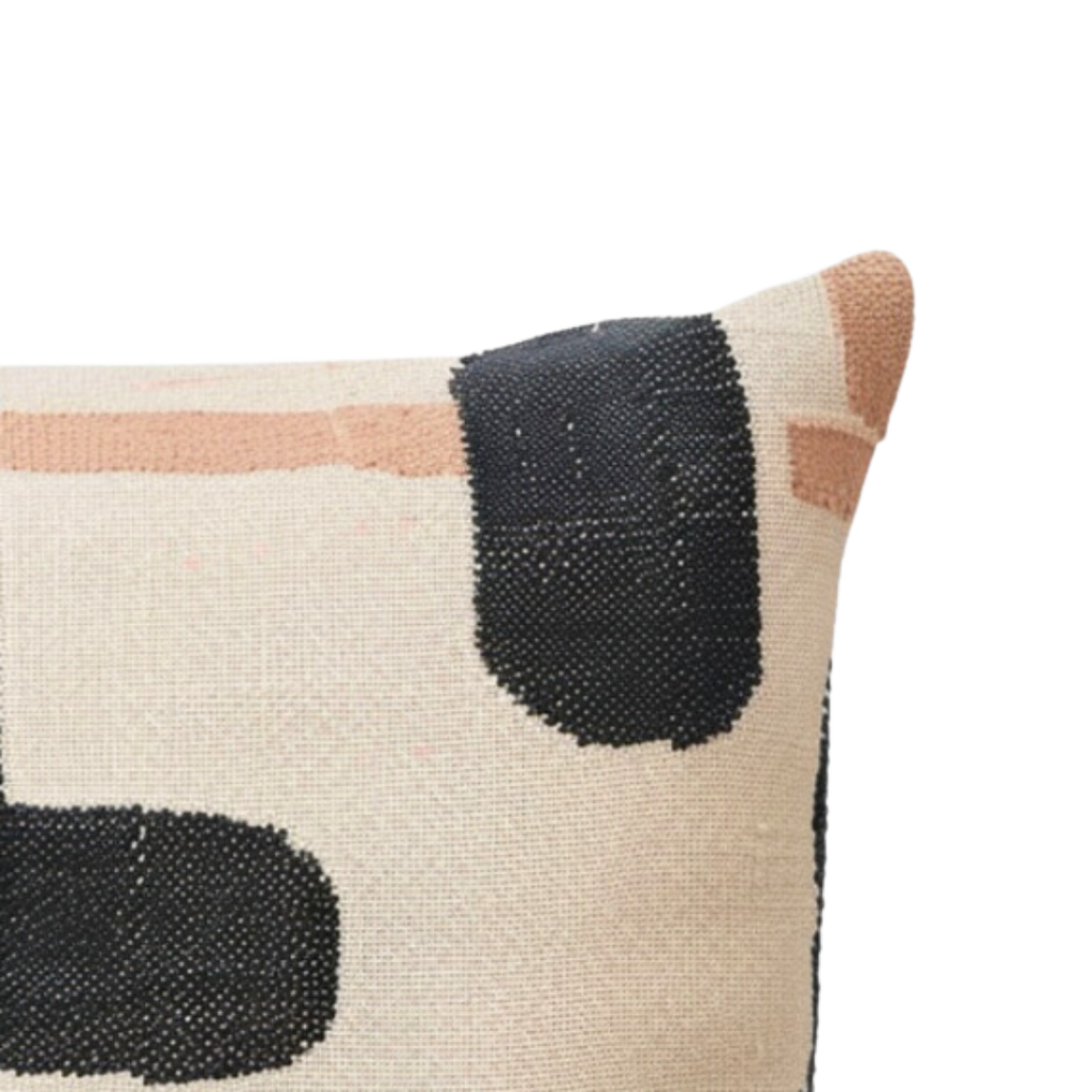 Cotton Handwoven Cushion Cover-Mushroom
