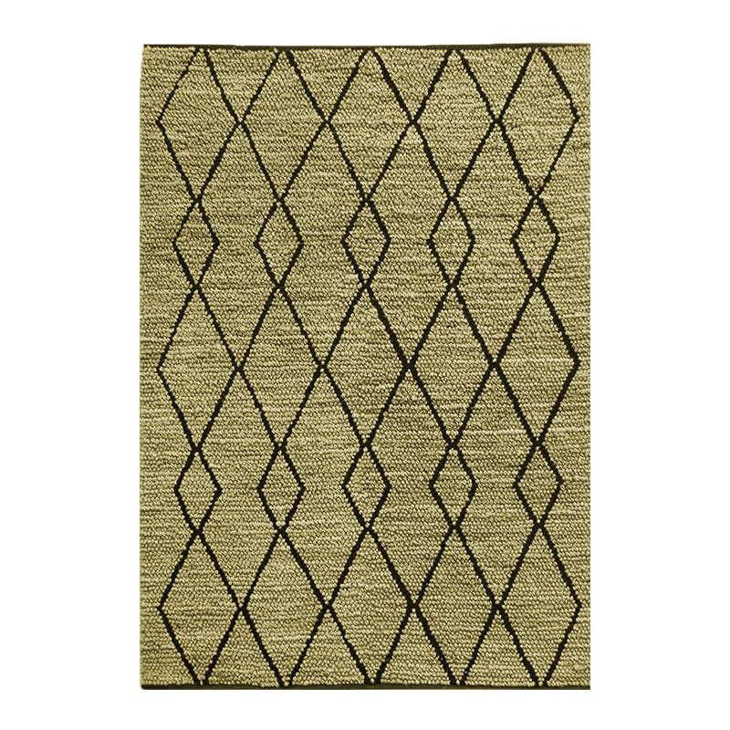Hemp Hand Woven Rug Loop_ Olive