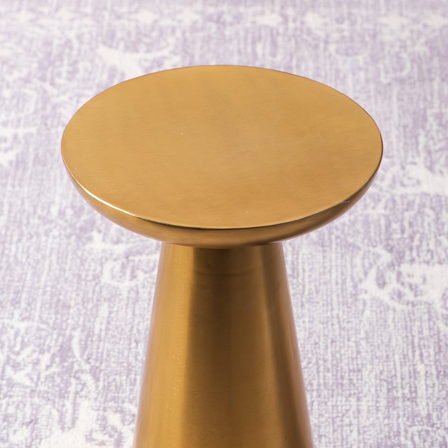 Rustic Radiance Metallic Side Table with Gold Accents | Nestroots