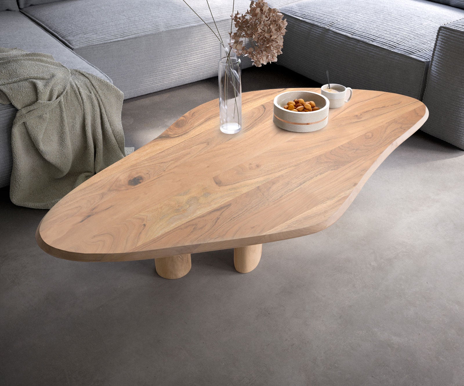 Coffee table, solid acacia wood