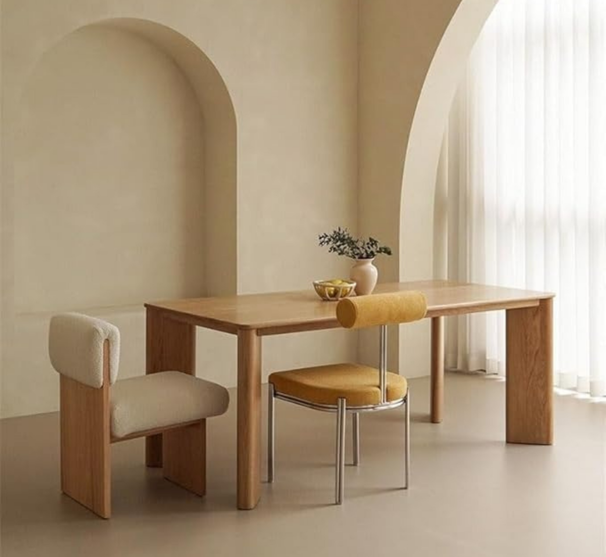 Mocha Wooden Dining Table Set