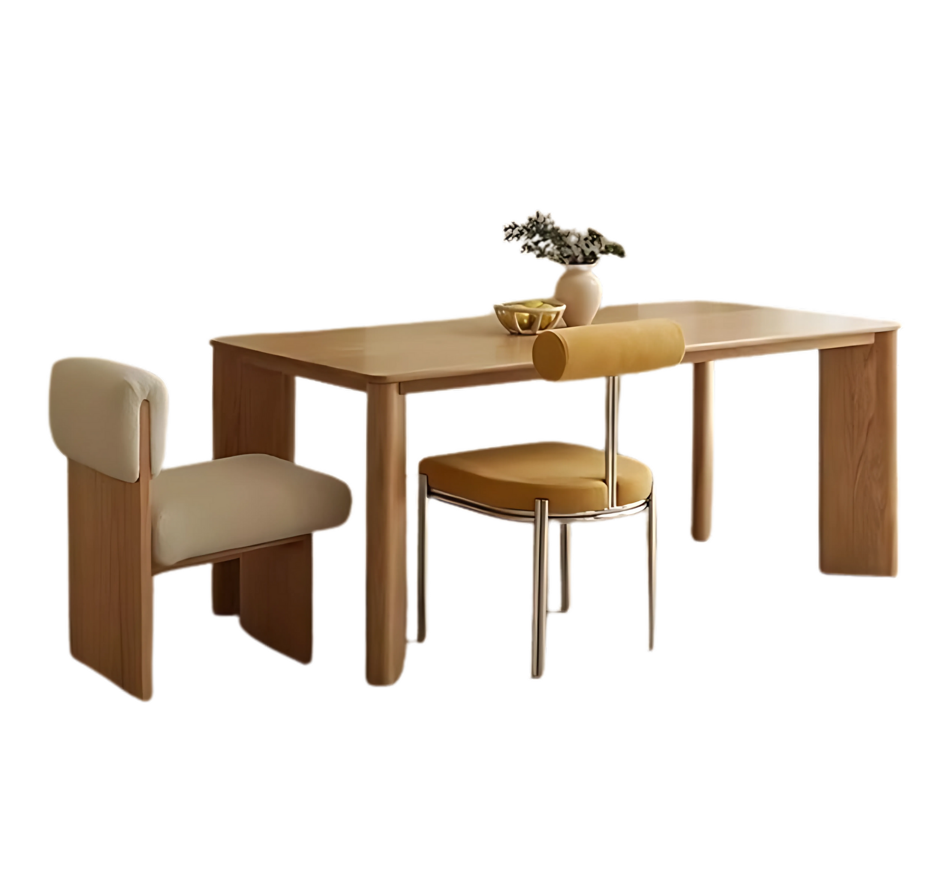 Mocha Wooden Dining Table Set