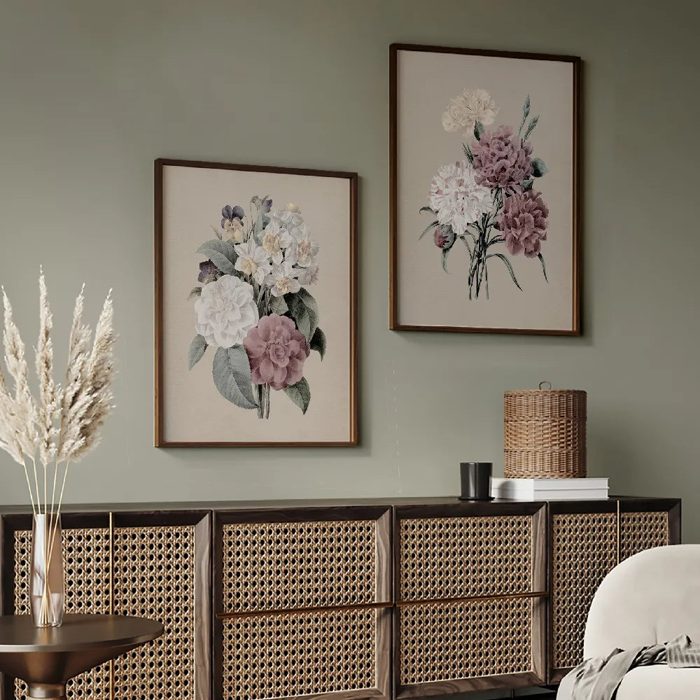 Antique Botanical Set of 2