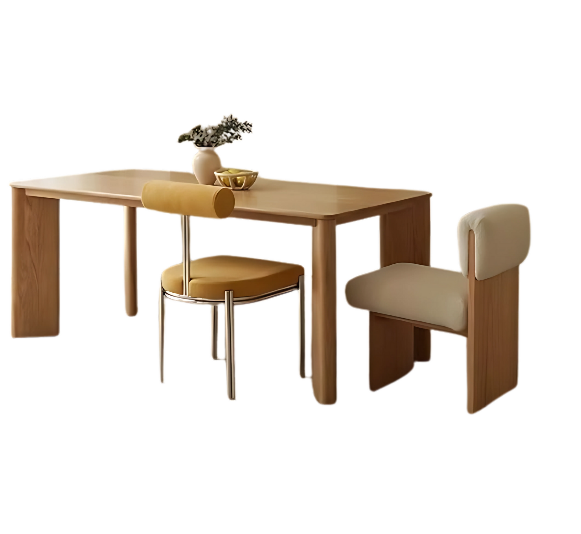 Mocha Wooden Dining Table Set