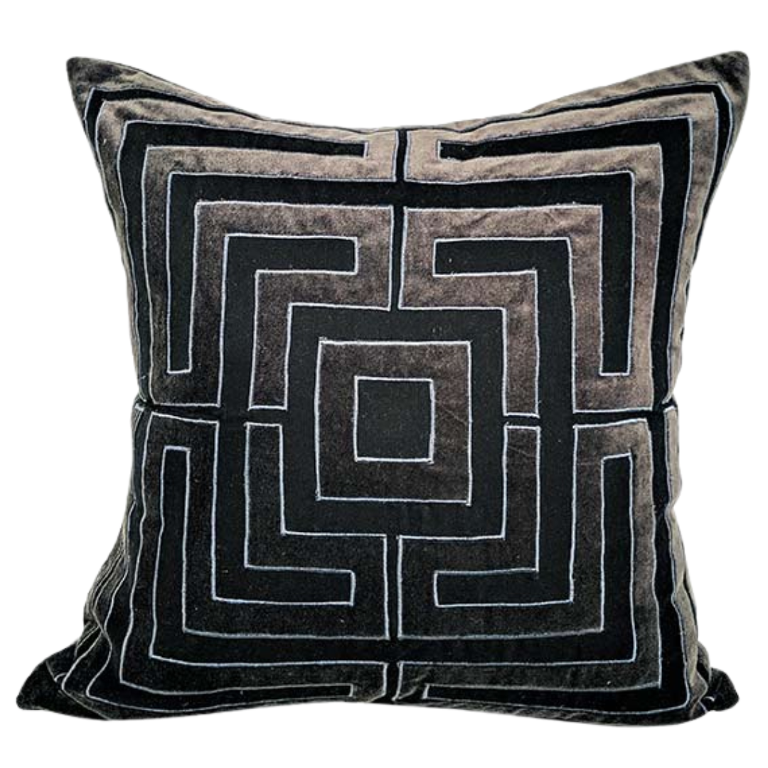 Maze Applique Cushion Cover