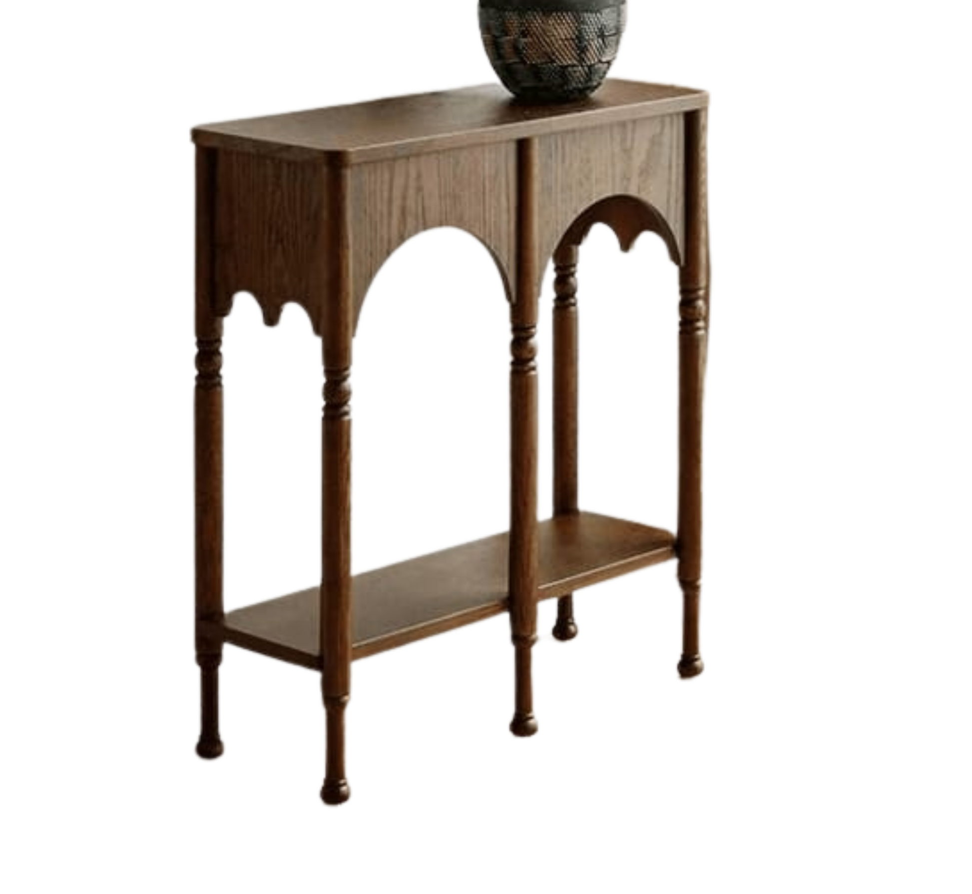 Cara Wooden Storage 2-Tier Console Table