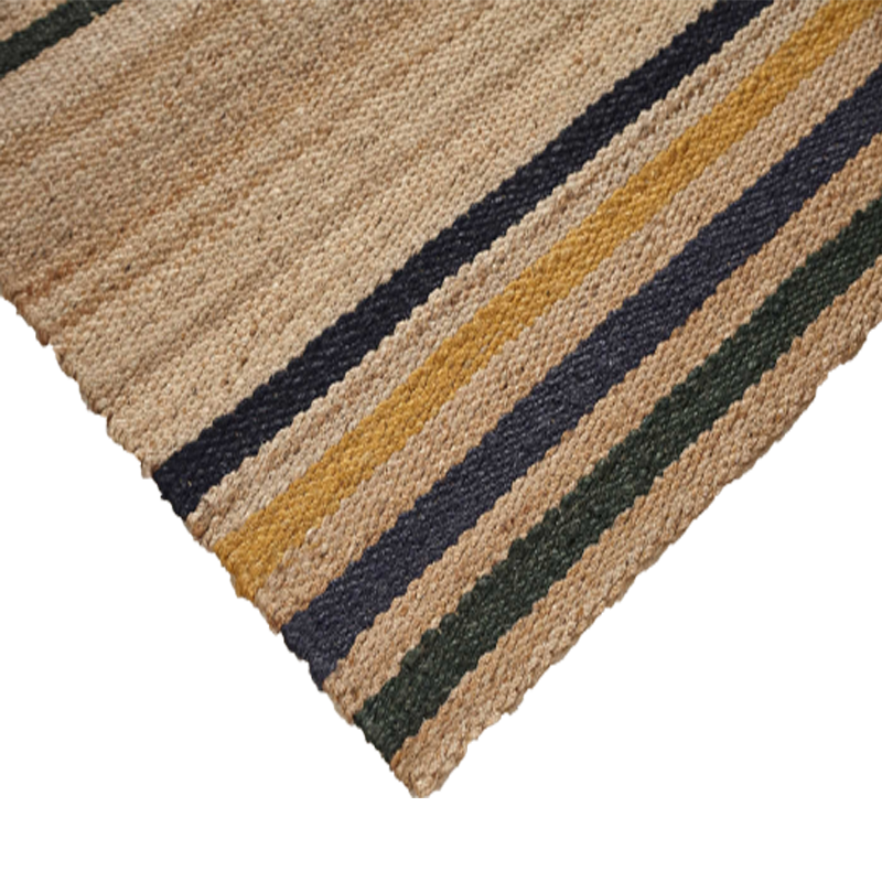 Hemp HandWoven Rug _Multi Stripe