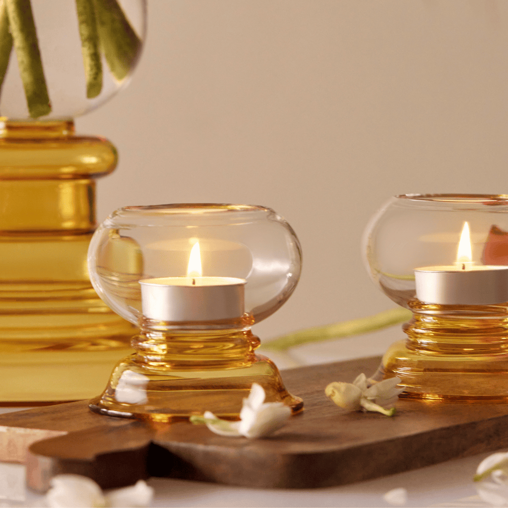 Kanak Yellow Clear Votive (Set of 2)